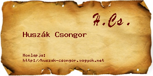 Huszák Csongor névjegykártya