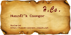 Huszák Csongor névjegykártya